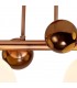 Semi Flush Ceiling Light, 4 x G9, Antique Copper, Opal & Copper Glass - 6
