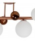Semi Flush Ceiling Light, 4 x G9, Antique Copper, Opal & Copper Glass - 7