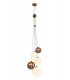 Ceiling Cluster Pendant, 5 x G9, Antique Copper, Opal & Copper Glass - 1
