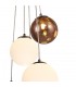 Ceiling Cluster Pendant, 5 x G9, Antique Copper, Opal & Copper Glass - 7