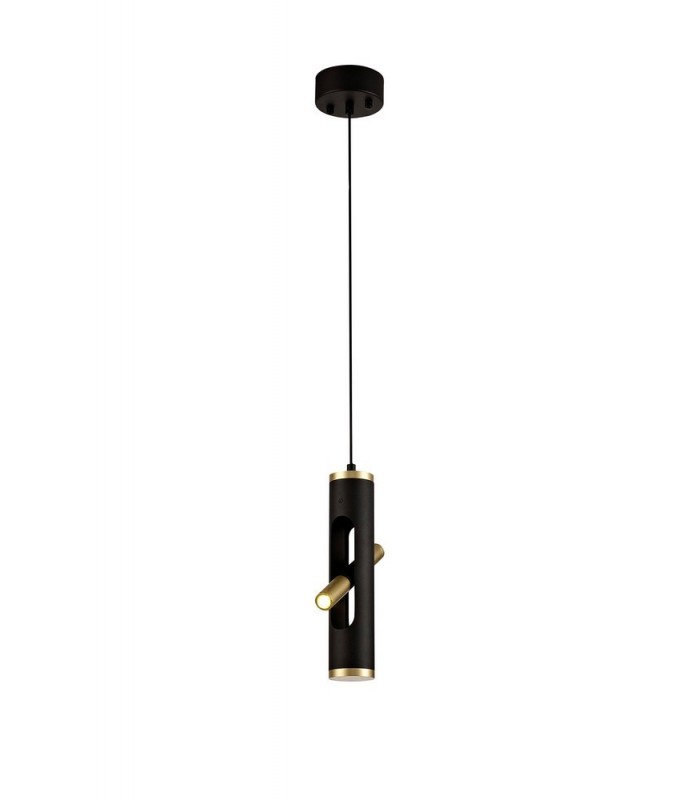 Ceiling Pendant, 2 x 2W LED, 3000K, 560lm, Sand Black, Gold - 1