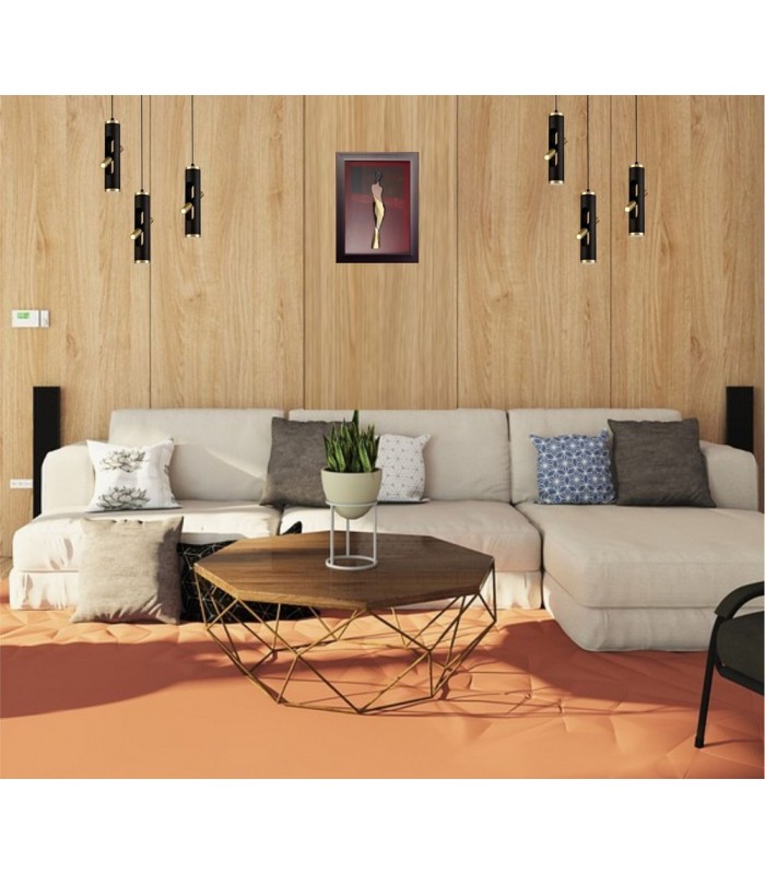 Ceiling Pendant, 2 x 2W LED, 3000K, 560lm, Sand Black, Gold - 3
