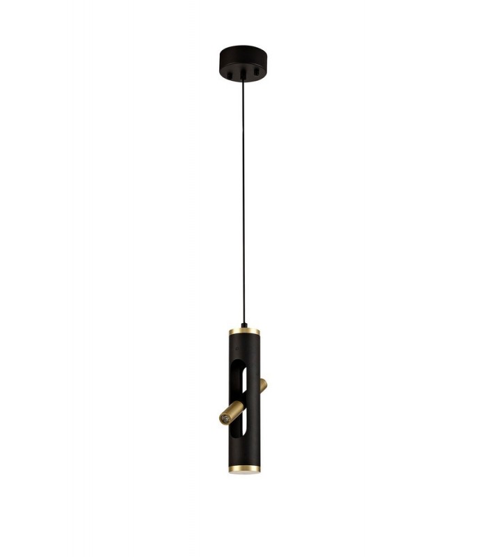 Ceiling Pendant, 2 x 2W LED, 3000K, 560lm, Sand Black, Gold - 4