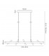 Ceiling Pendant, 10 x 2W LED, 3000K, 2800lm, Sand Black, Gold - 2