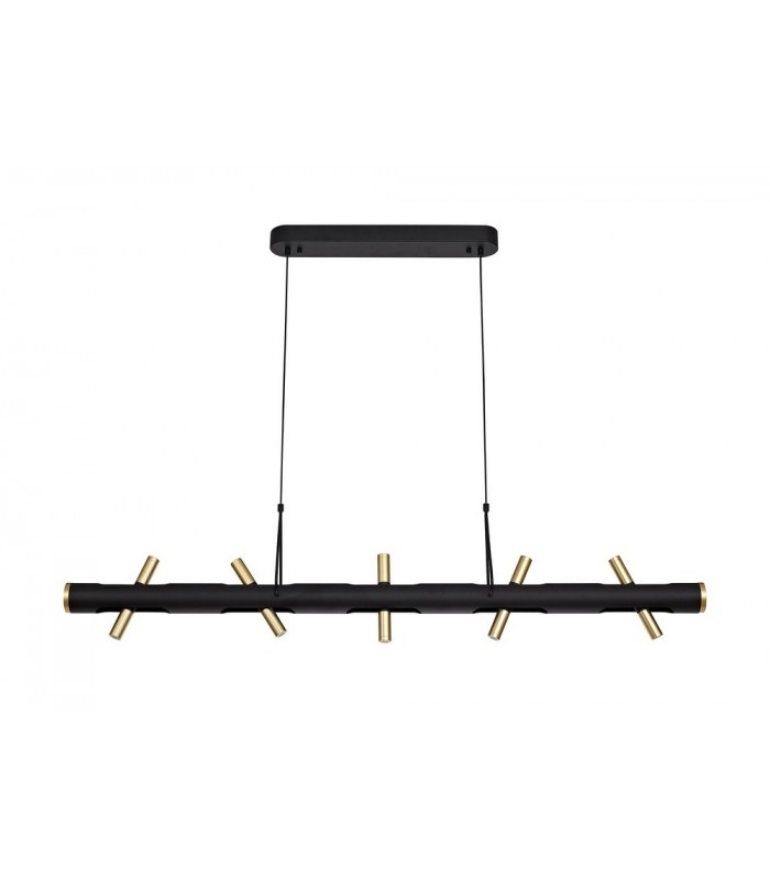 Ceiling Pendant, 10 x 2W LED, 3000K, 2800lm, Sand Black, Gold - 4
