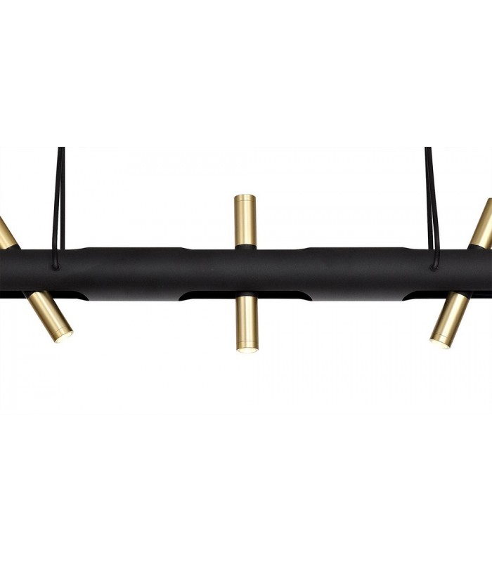 Ceiling Pendant, 10 x 2W LED, 3000K, 2800lm, Sand Black, Gold - 8