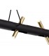 Ceiling Pendant, 10 x 2W LED, 3000K, 2800lm, Sand Black, Gold - 10