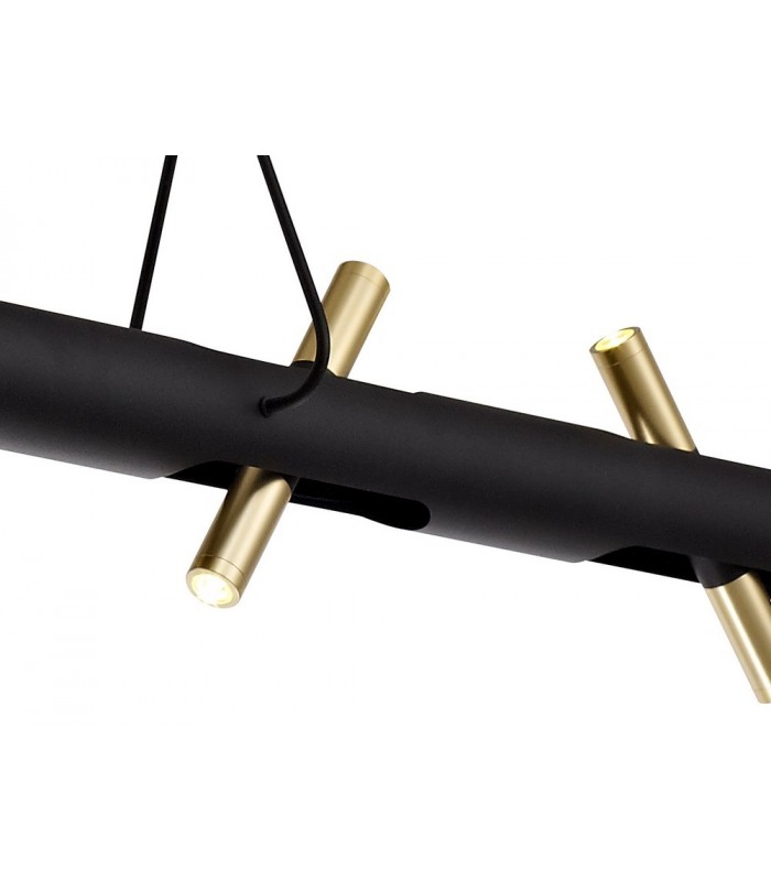 Ceiling Pendant, 10 x 2W LED, 3000K, 2800lm, Sand Black, Gold - 10