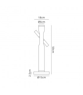 Table Lamp, 2 x 2W LED, 3000K, 560lm, Sand Black, Gold - 2