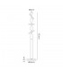 Floor Lamp, 6 x 2W LED, 3000K, 1680lm, Sand Black, Gold - 2