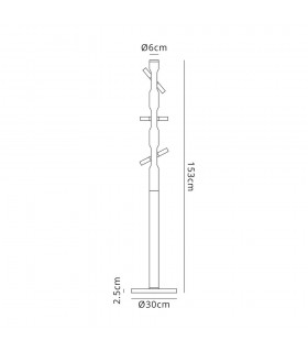 Floor Lamp, 6 x 2W LED, 3000K, 1680lm, Sand Black, Gold - 2