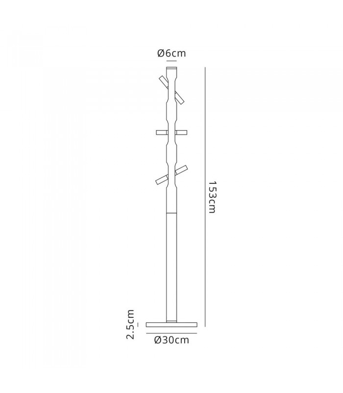 Floor Lamp, 6 x 2W LED, 3000K, 1680lm, Sand Black, Gold - 2