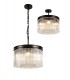 Small Cylindrical Ceiling Pendant, 5 Light E14, Brown Oxide - 1