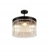 Small Cylindrical Ceiling Pendant, 5 Light E14, Brown Oxide - 5