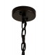 Small Cylindrical Ceiling Pendant, 5 Light E14, Brown Oxide - 7