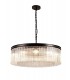 Large Cylindrical Ceiling Pendant, 10 Light E14, Brown Oxide - 4