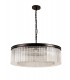Large Cylindrical Ceiling Pendant, 10 Light E14, Brown Oxide - 5