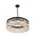 Large Cylindrical Ceiling Pendant, 10 Light E14, Brown Oxide - 6
