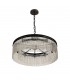 Large Cylindrical Ceiling Pendant, 10 Light E14, Brown Oxide - 7