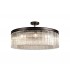 Large Cylindrical Ceiling Pendant, 10 Light E14, Brown Oxide - 8