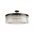 Large Cylindrical Ceiling Pendant, 10 Light E14, Brown Oxide - 9