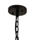 Large Cylindrical Ceiling Pendant, 10 Light E14, Brown Oxide - 11