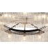 Large Cylindrical Ceiling Pendant, 10 Light E14, Brown Oxide - 16