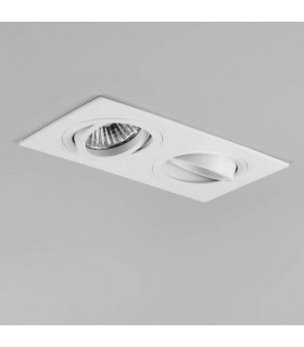 Twin Adjustable Recessed Spotlight,Matt White, GU10 - 1