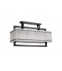 Medium Rectangular Ceiling Pendant, 8 Light E27, Matt Black, Crystal Sand Glass - 6