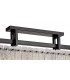 Medium Rectangular Ceiling Pendant, 8 Light E27, Matt Black, Crystal Sand Glass - 11