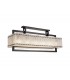 Large Rectangular Ceiling Pendant, 12 Light E27, Matt Black, Crystal Sand Glass - 5