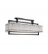 Large Rectangular Ceiling Pendant, 12 Light E27, Matt Black, Crystal Sand Glass - 6