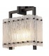 Wall Lamp, 2 Light E27, Matt Black, Crystal Sand Glass - 5