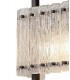 Wall Lamp, 2 Light E27, Matt Black, Crystal Sand Glass - 6