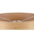 Round, 395 x 180mm Wood Effect Shade, Light Oak, White Laminate - 4