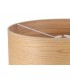 Round, 395 x 180mm Wood Effect Shade, Light Oak, White Laminate - 5