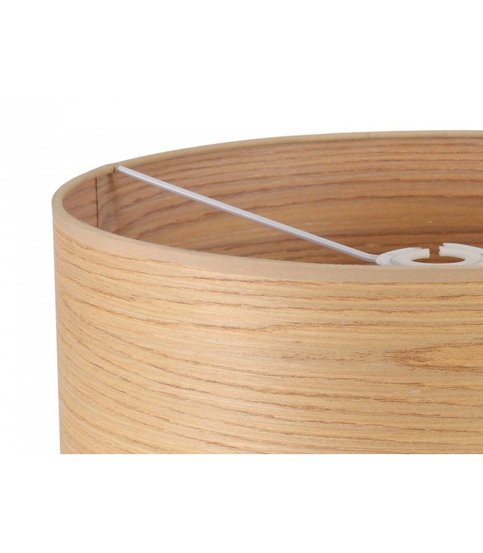 Round, 395 x 180mm Wood Effect Shade, Light Oak, White Laminate - 5