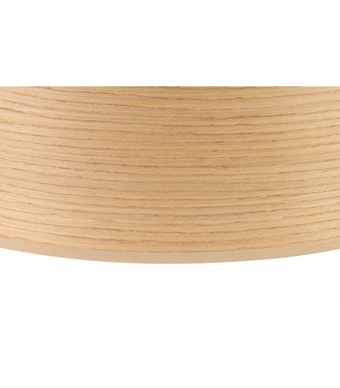Round, 395 x 180mm Wood Effect Shade, Light Oak, White Laminate - 6