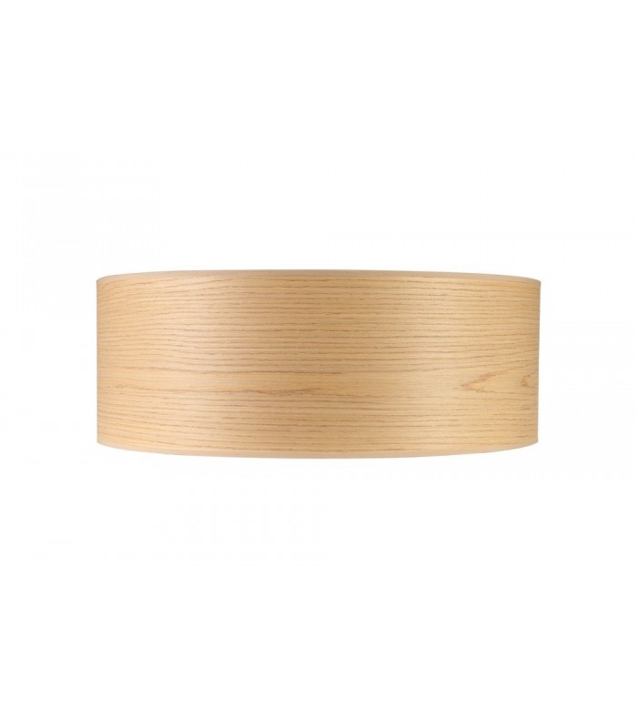 Round, 600 x 210mm Wood Effect Shade, Light Oak, White Laminate - 3