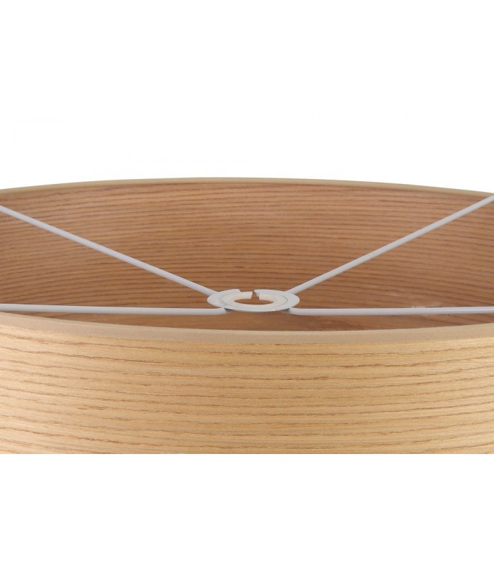 Round, 600 x 210mm Wood Effect Shade, Light Oak, White Laminate - 4