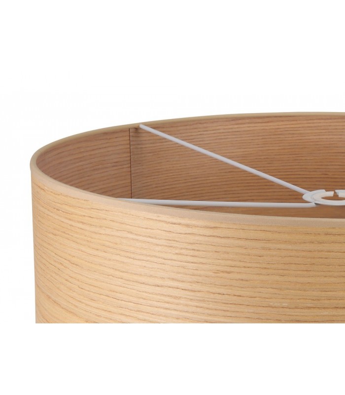 Round, 600 x 210mm Wood Effect Shade, Light Oak, White Laminate - 5