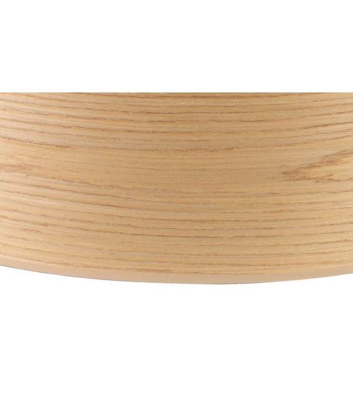 Round, 600 x 210mm Wood Effect Shade, Light Oak, White Laminate - 6