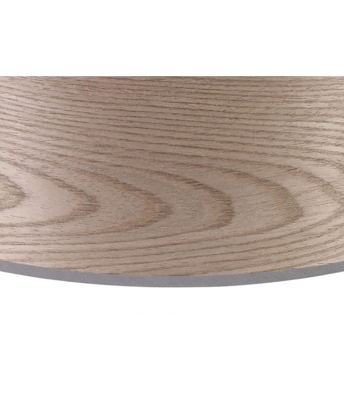 Round, 395 x 180mm Wood Effect Shade, Grey Oak, White Laminate - 6