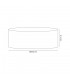 Round, 600 x 210mm Wood Effect Shade, Grey Oak, White Laminate - 2