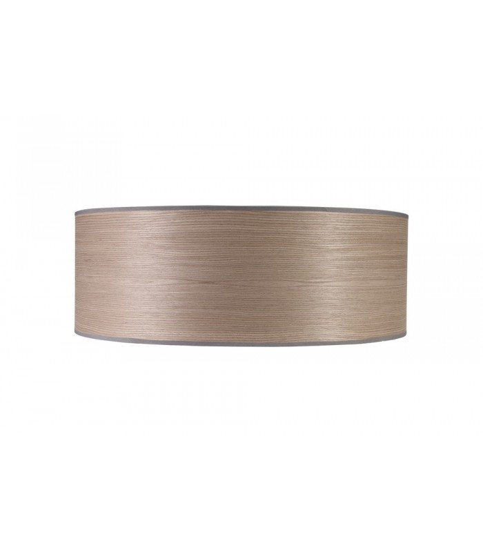 Round, 600 x 210mm Wood Effect Shade, Grey Oak, White Laminate - 3