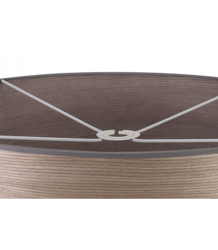 Round, 600 x 210mm Wood Effect Shade, Grey Oak, White Laminate - 4