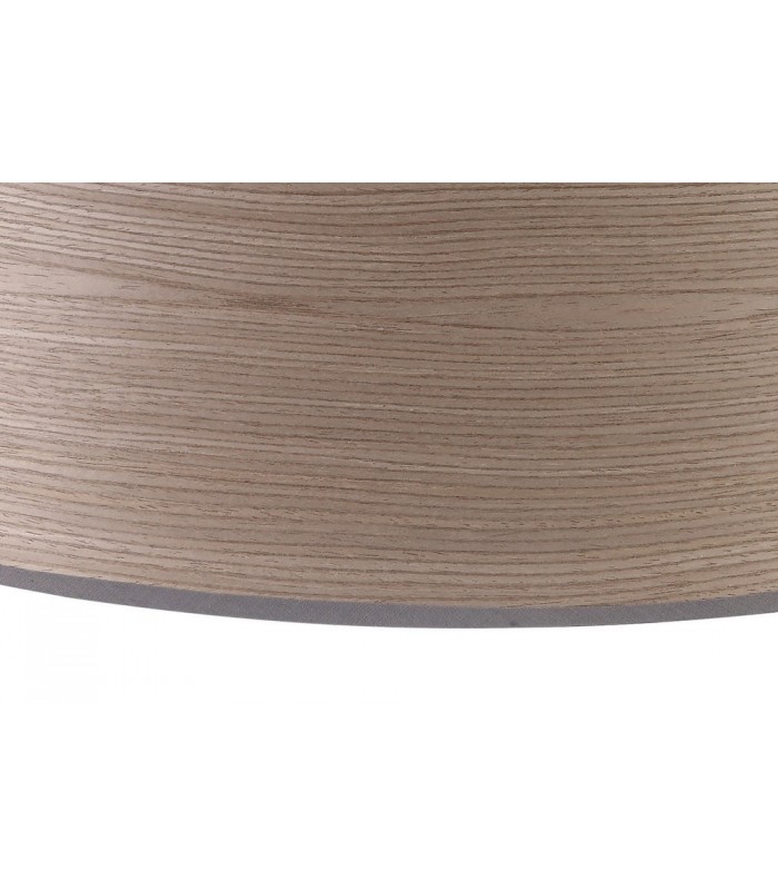 Round, 600 x 210mm Wood Effect Shade, Grey Oak, White Laminate - 6