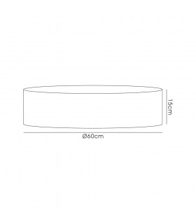 Round, 600 x 150mm Shade, Gold, Black - 2