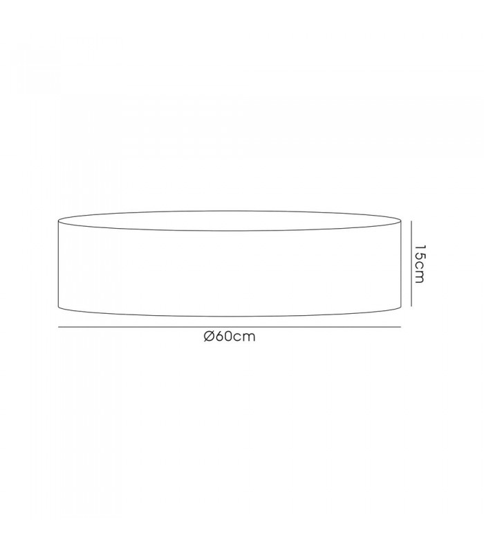 Round, 600 x 150mm Shade, Gold, Black - 2