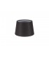 Round, 240, 300 x 200mm Fabric Shade, Charcoal Grey, White Laminate - 1
